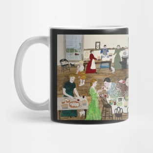 grandma moses painting baking bread Mug